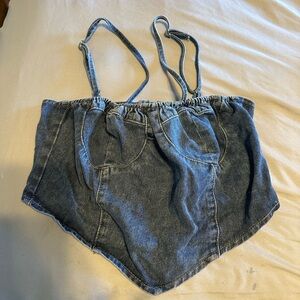 Denim crop top